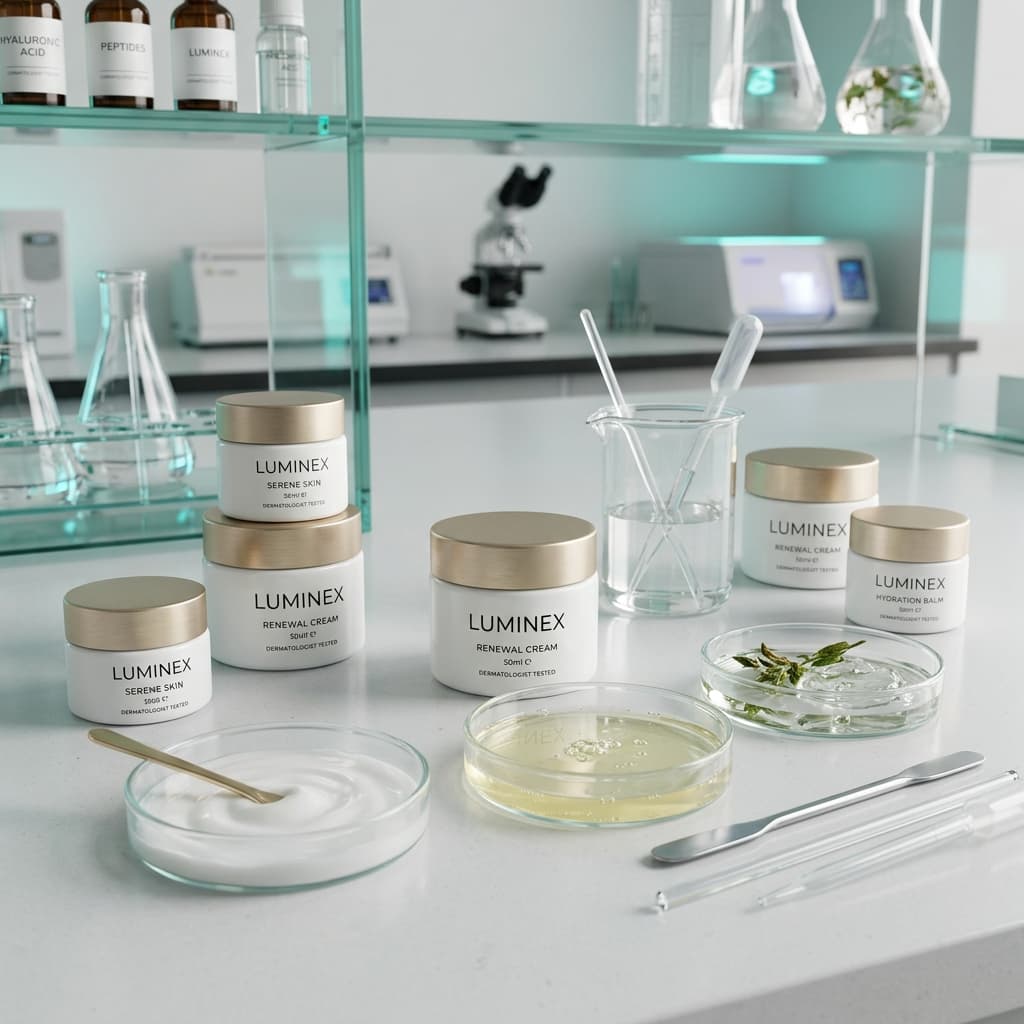 Laboratory formulation development and market-ready skincare products